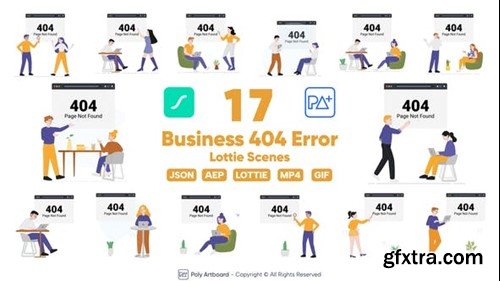 Videohive Business 404 Error Lottie Scenes 52314721