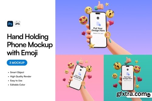 Holding Phone Mockup Collections 11xPSD