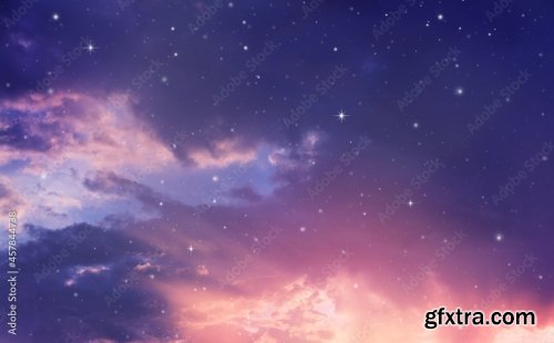 Night Sky With Stars 6xJPEG