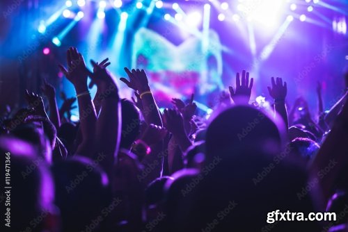 Crowd Applauding On A Concert 6xJPEG