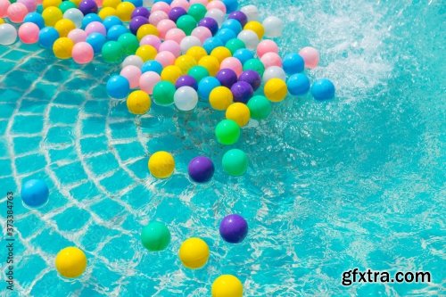 Colorful Balls In The Swimming Pool 6xJPEG