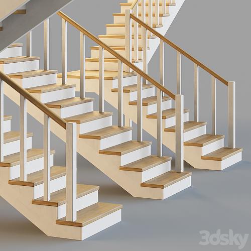 Wooden stairs for a private house 1