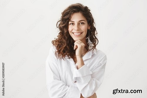 Cute Happy European Woman 6xJPEG