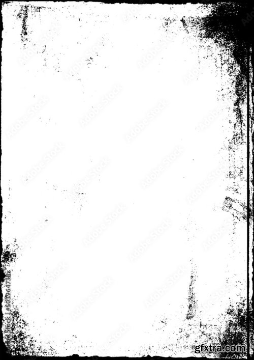 Grunge Border Texture With A Transparent Background 6xPNG