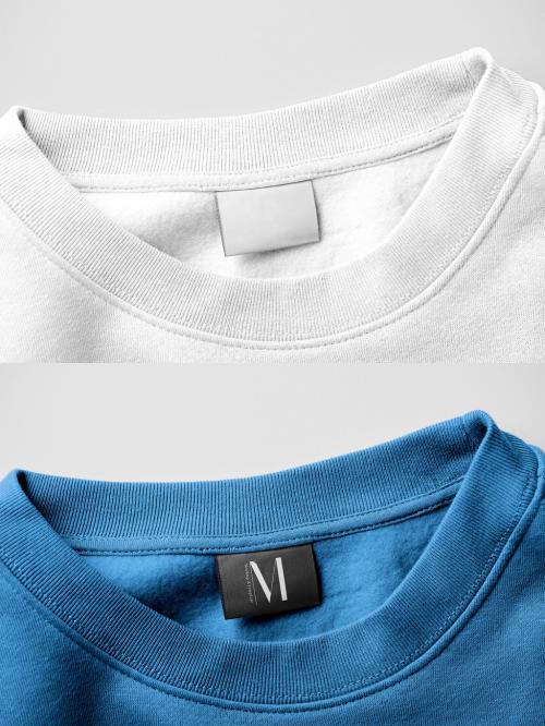 Fabric Label Mockup on a T Shirt With Custom Colors