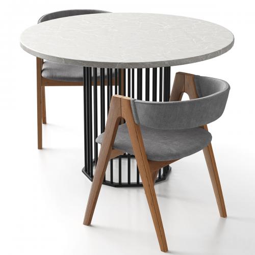 Kaede chair and Patrik dining table by R-Home