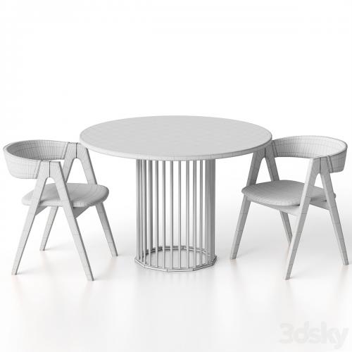 Kaede chair and Patrik dining table by R-Home
