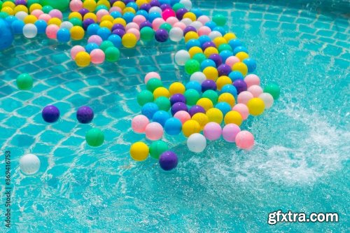 Colorful Balls In The Swimming Pool 6xJPEG