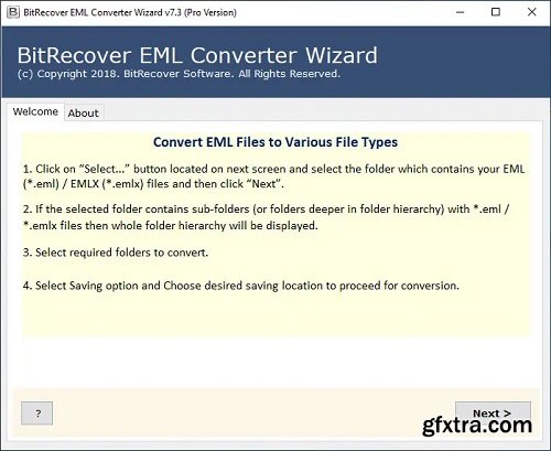 BitRecover EML Converter Wizard 11.1