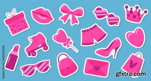 Pink Trendy Sticker Pack 6xAI