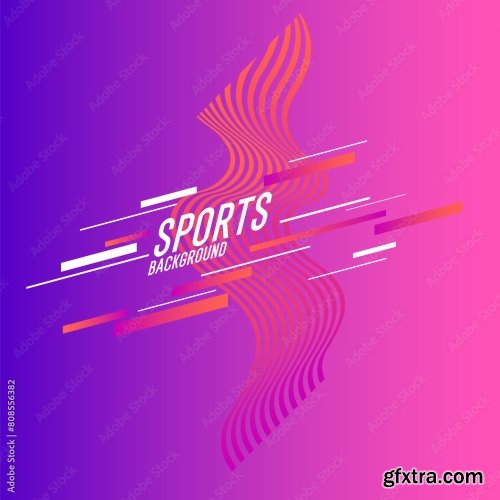 Modern Colored Poster For Sports 6xAI