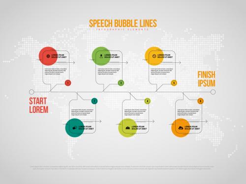 Speech Bubble Lines Infographic