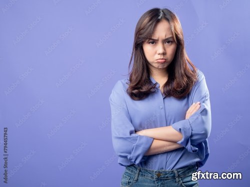 Displeased Asian Woman 6xJPEG