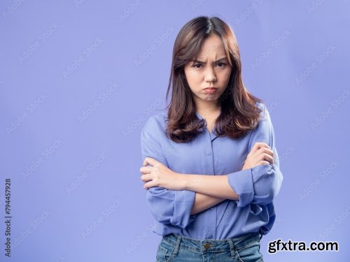 Displeased Asian Woman 6xJPEG