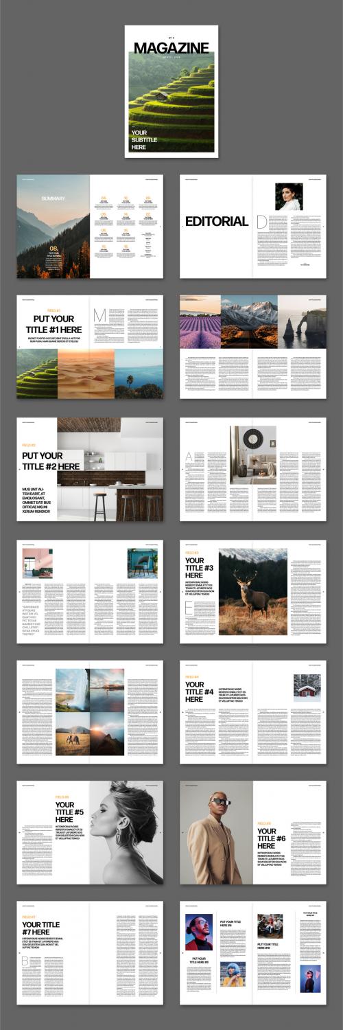 Minimalist Print Magazine Layout