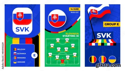 Europe Football 2024 Banner With Group 6xAI