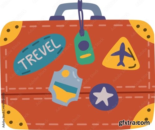 Luggage Bag As Travel 6xAI