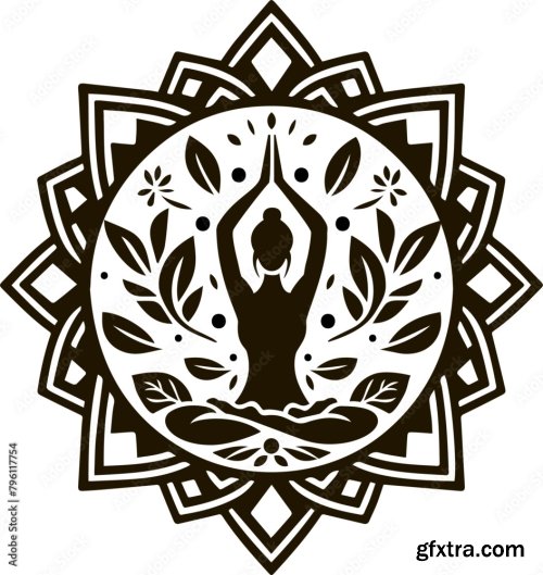 Yoga Meditation In The Lotus Position 6xAI