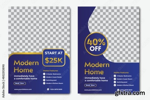 Luxury Home For Sale Poster Template 6xAI