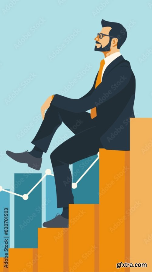 Successful Businessman Sitting 6xAI