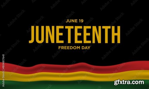 Juneteenth Freedom Day Background Design 6xAI