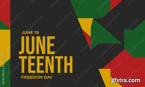 Juneteenth Freedom Day Background Design 6xAI