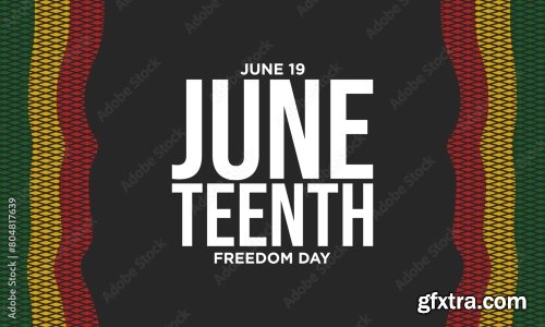 Juneteenth Freedom Day Background Design 6xAI