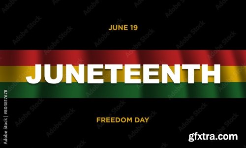 Juneteenth Freedom Day Background Design 6xAI