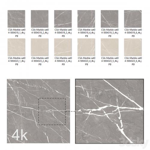 Marble Set 04 - Bundle - 2 Types of Pulpis: Gray and Beige / 4k