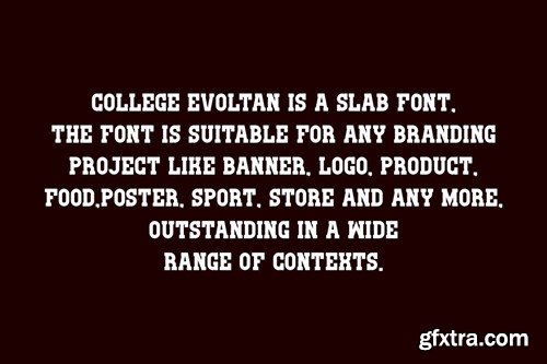 College Evoltan - Sport Slab Serif Font NQSSFQE