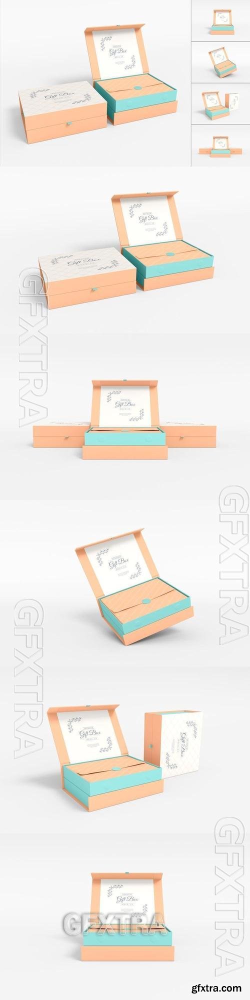 Paper Gift Box Branding Mockup Set AGFATN6