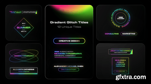 Videohive Gradient Glitch Titles 52416626