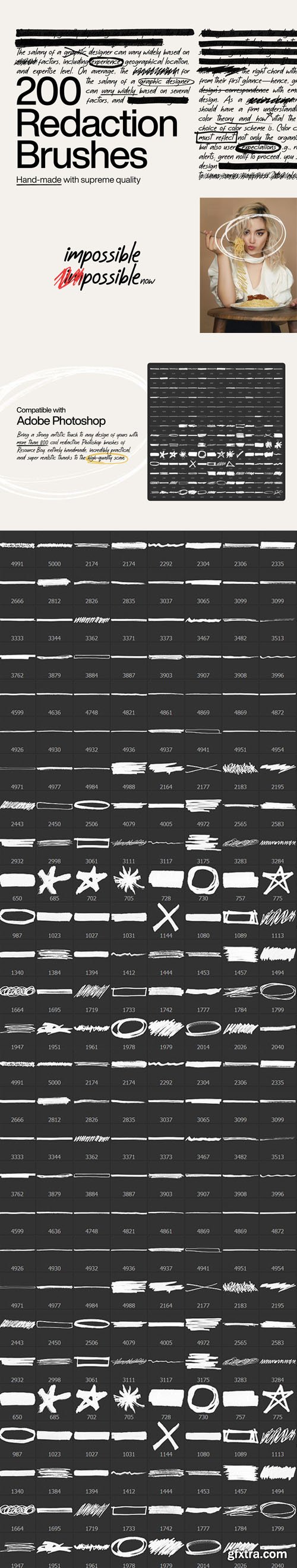 Redaction Brushes Pack for Photoshop