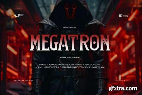 Megatron - Modern Serif Film Font TWSZWYC