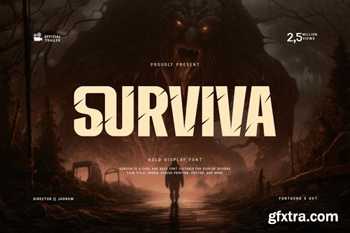 Surviva - Bold Display Font 3PUBQVE