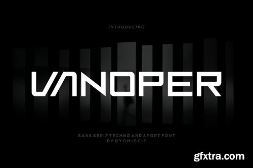 Vanoper - Sans Serif Techno And Sport Font BH3D5ES