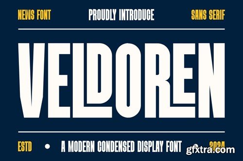 VELDOREN - Modern Condensed Font LVDB98K
