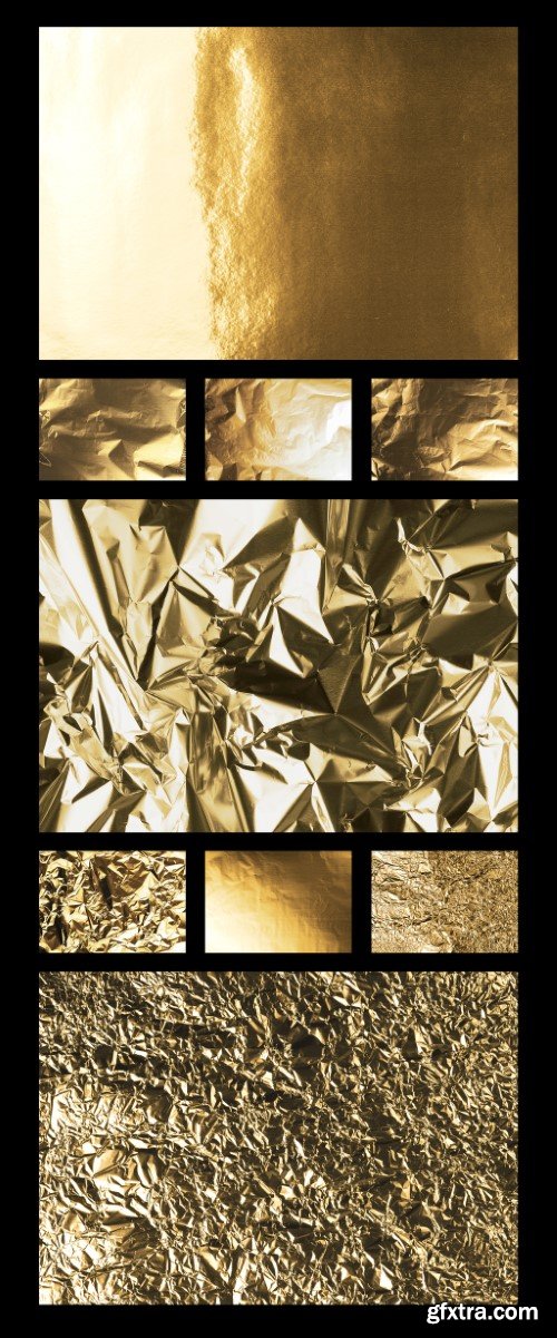 Gold Foil Metal Steel Overlay Texture Pack Bundle Effect Surface