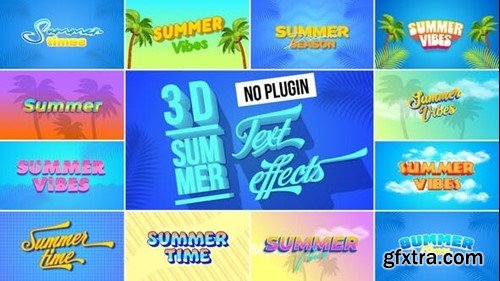 Videohive 3D Summer Text Effects 52439241