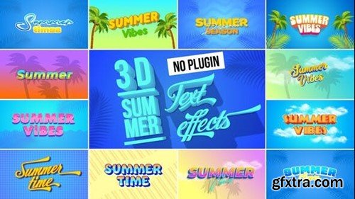 Videohive 3D Summer Text Effects 52439241 Videohive 3D Summer Text Effects 52439241