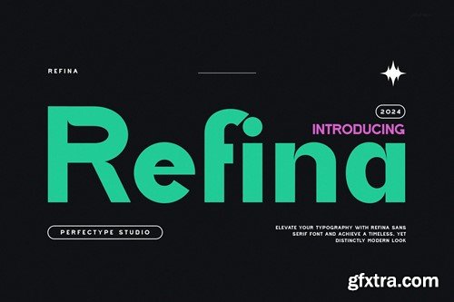 Refina Modern Futuristic Sans Serif Font RFK4Z4X