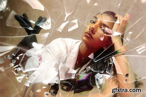 Broken Glass Photo Effect Template 36UGR7Y