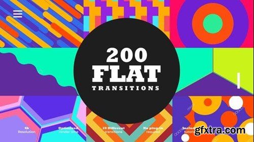 Videohive Flat Transitions Pack 52476075