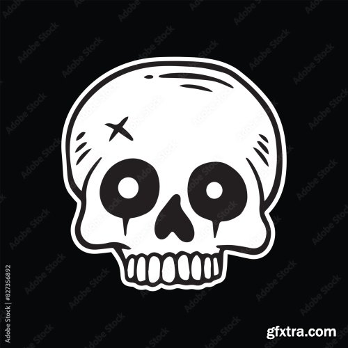 Skull Art Illustration 10xAI