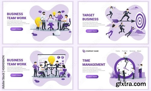 Set Of Web Page Design Templates For Target Business 25xAI