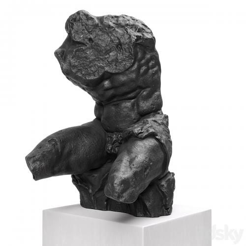 Belvedere Torso sculpture black
