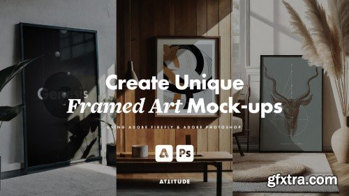 Create Unique Framed Art Mock-ups with Adobe Firefly & Adobe Photoshop