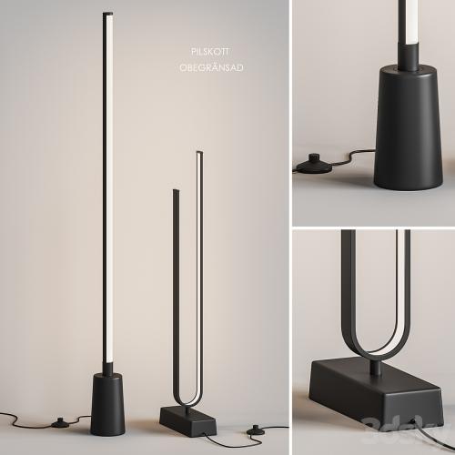 IKEA PILSKOTT OBEGRANSAD LED floor lamp