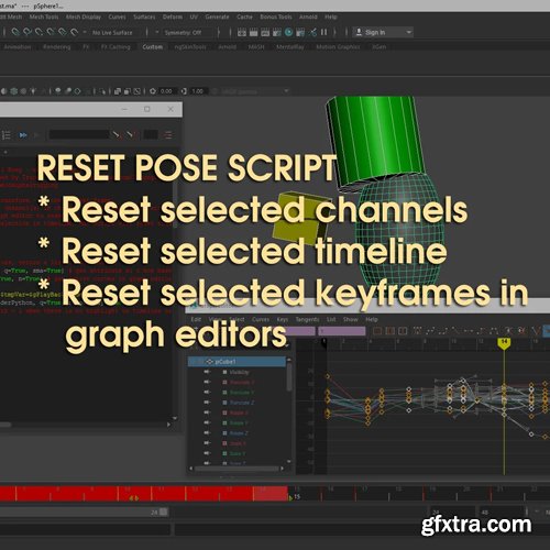 Reset Pose Based on Selection - Maya Script (Python)