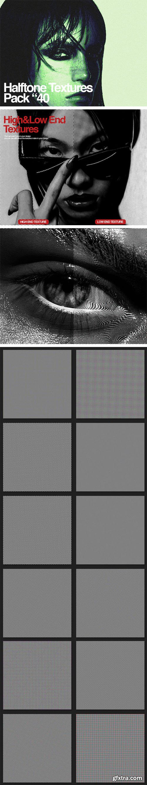 Halftone Textures Pack for Photoshop